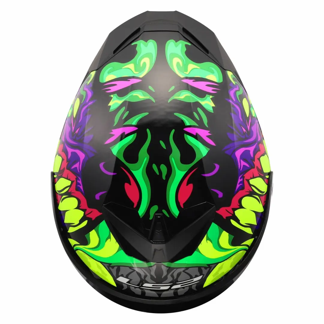 LS2 Helm Rapid III FF820 - Paars/Groen - XXL