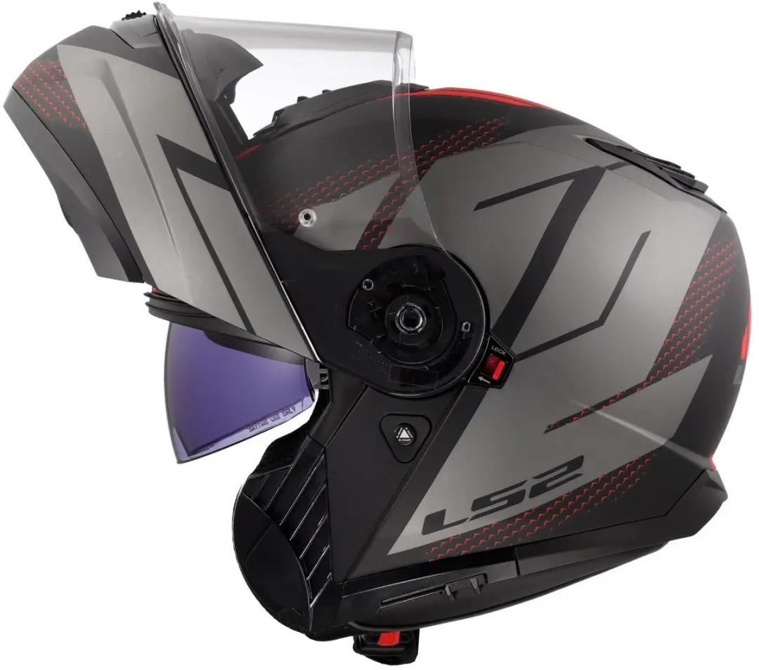 LS2 FF908 Strobe II Systeemhelm - Code Zwart/Grijs