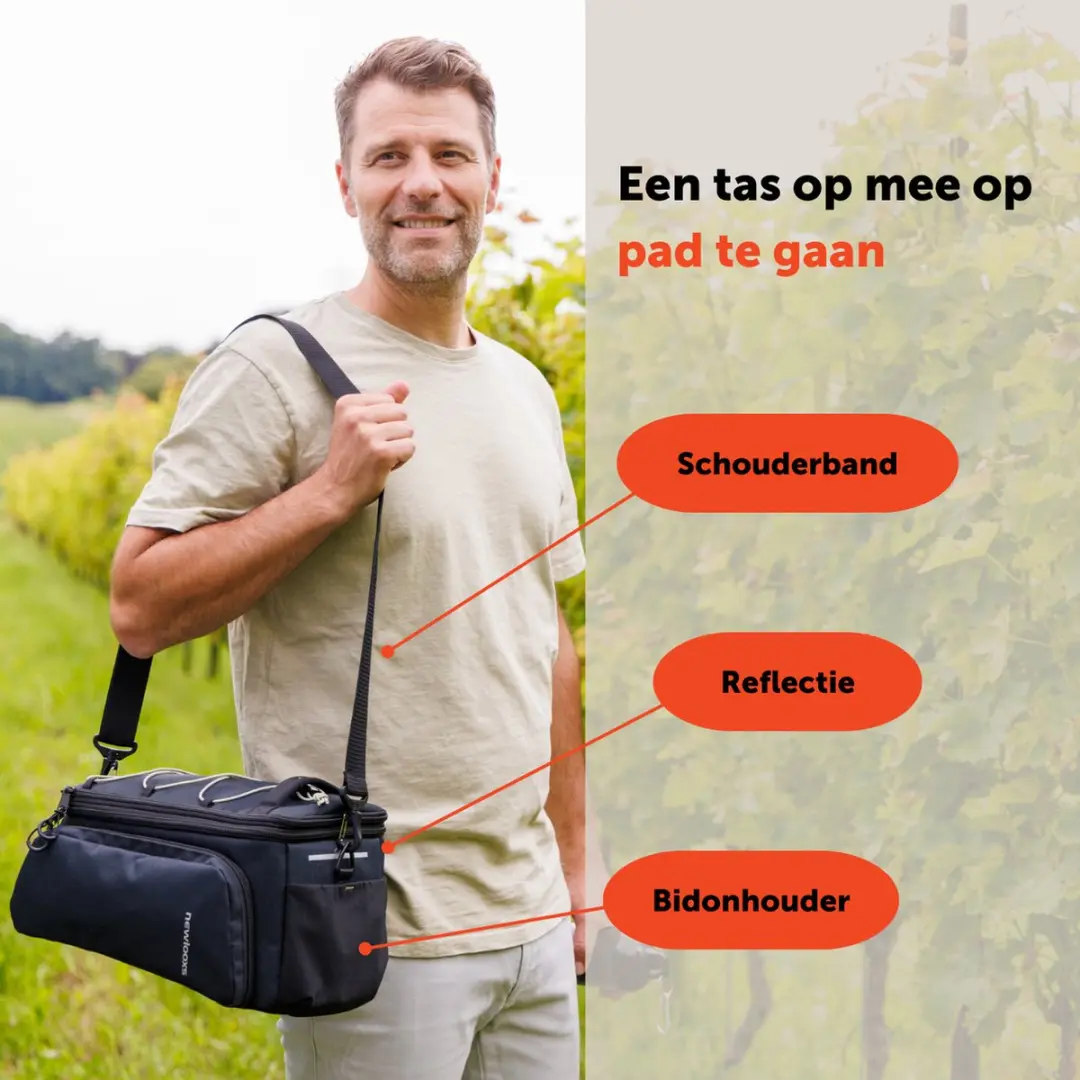 New Looxs Sports Trunkbag Riempjes - Fietstas 29L - Zwart