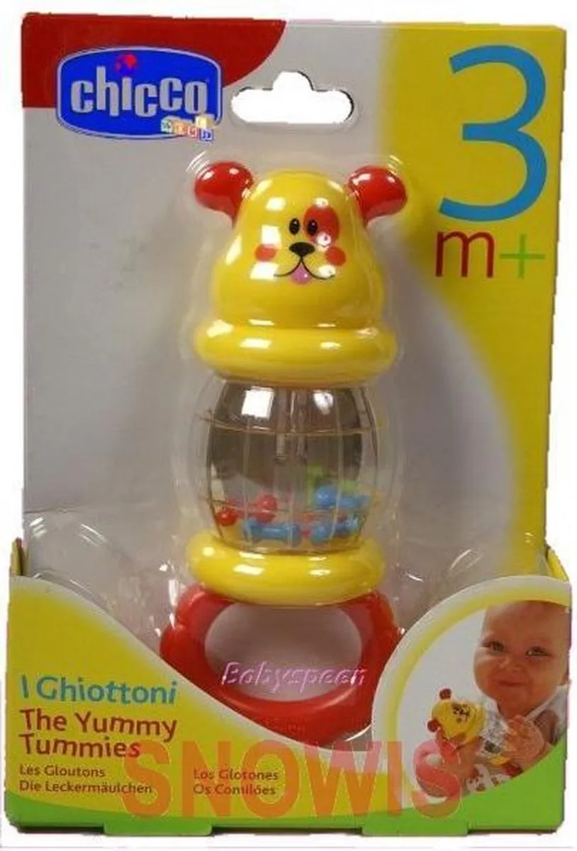 Chicco Yummie Tummie Rammelaar - Geel/Rood