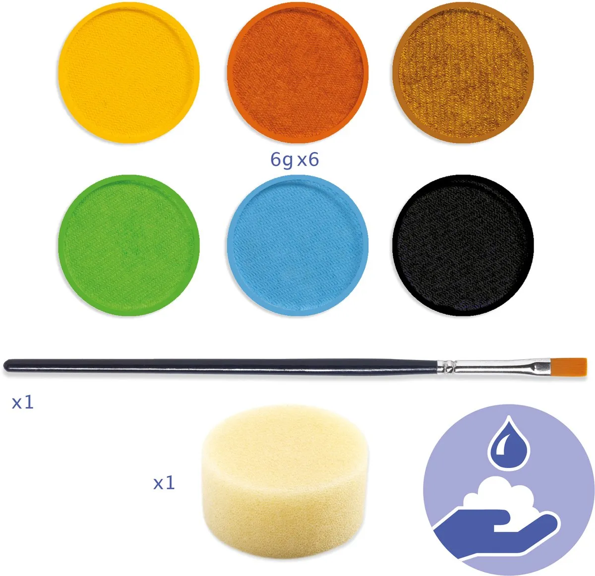 Djeco Schmink Make-up Set 6 Kleuren