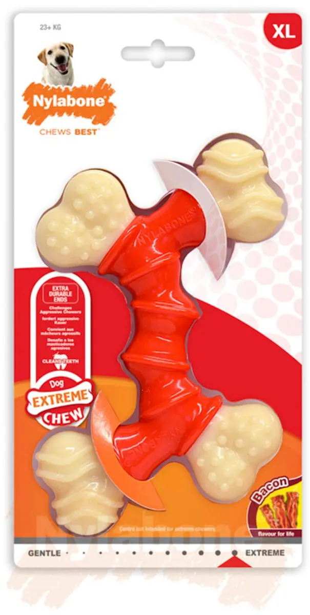 Nylabone Extreme Dubbel Kauwbot - XS - Multi