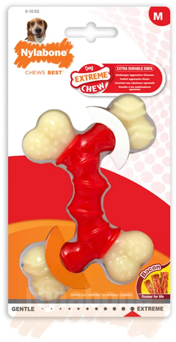 Nylabone Extreme Dubbel Kauwbot - XS - Multi