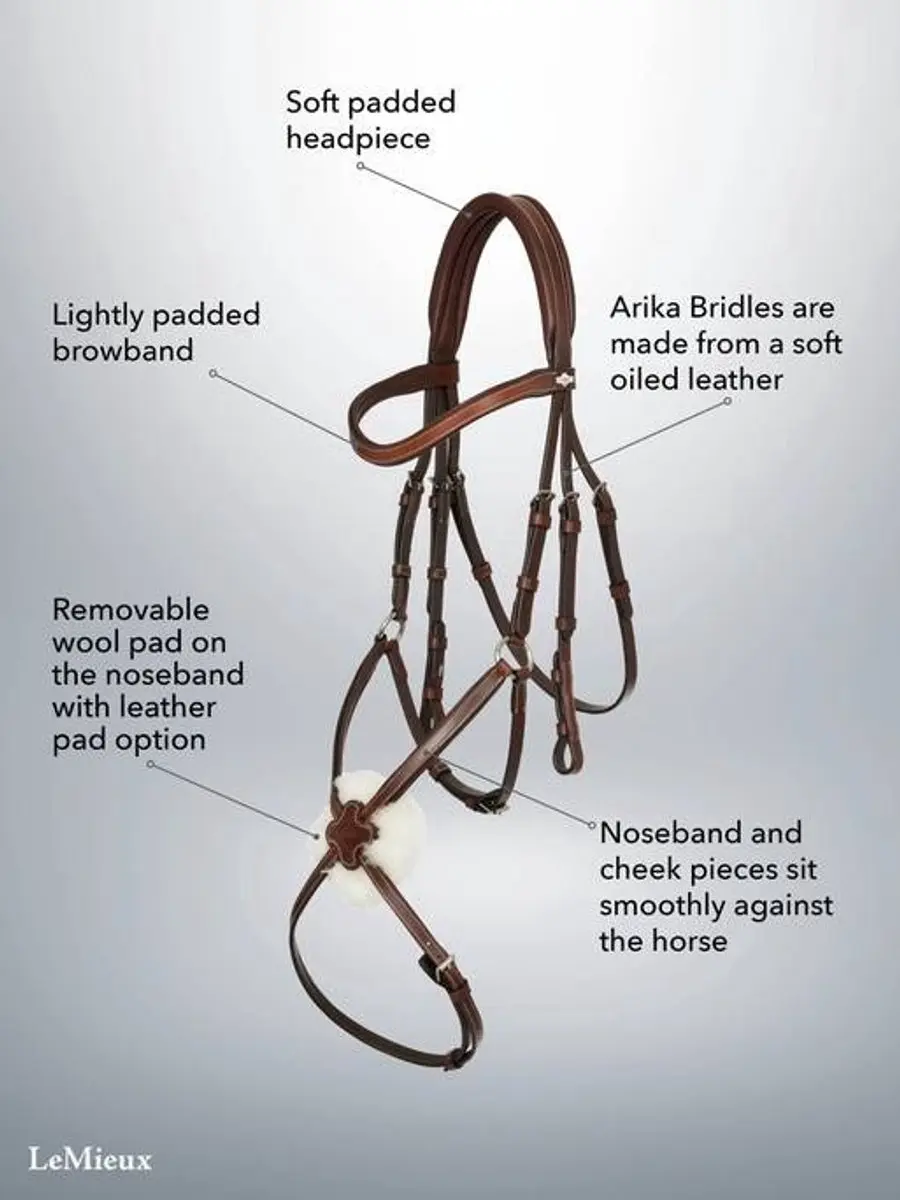 Lemieux Arika Grackle Hoofdstel - Full - Zwart - afbeelding 6 van 6