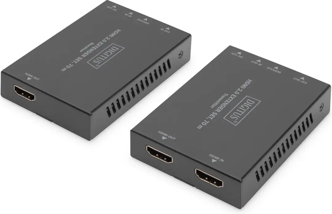 Digitus DS-55506 HDMI naar RJ45 Adapter - 4K UHD - Zwart