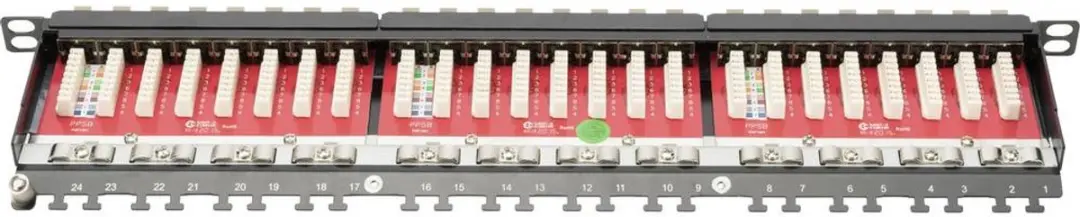 Digitus DN-91624S-SL-EA Patchpaneel 24x CAT6A - 19" 0.5HE