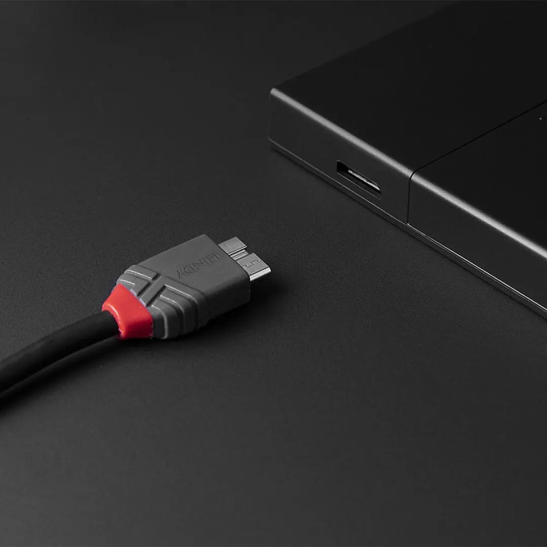 Lindy 36621 USB-C naar Micro-USB Kabel 1m - Zwart - afbeelding 2 van 5