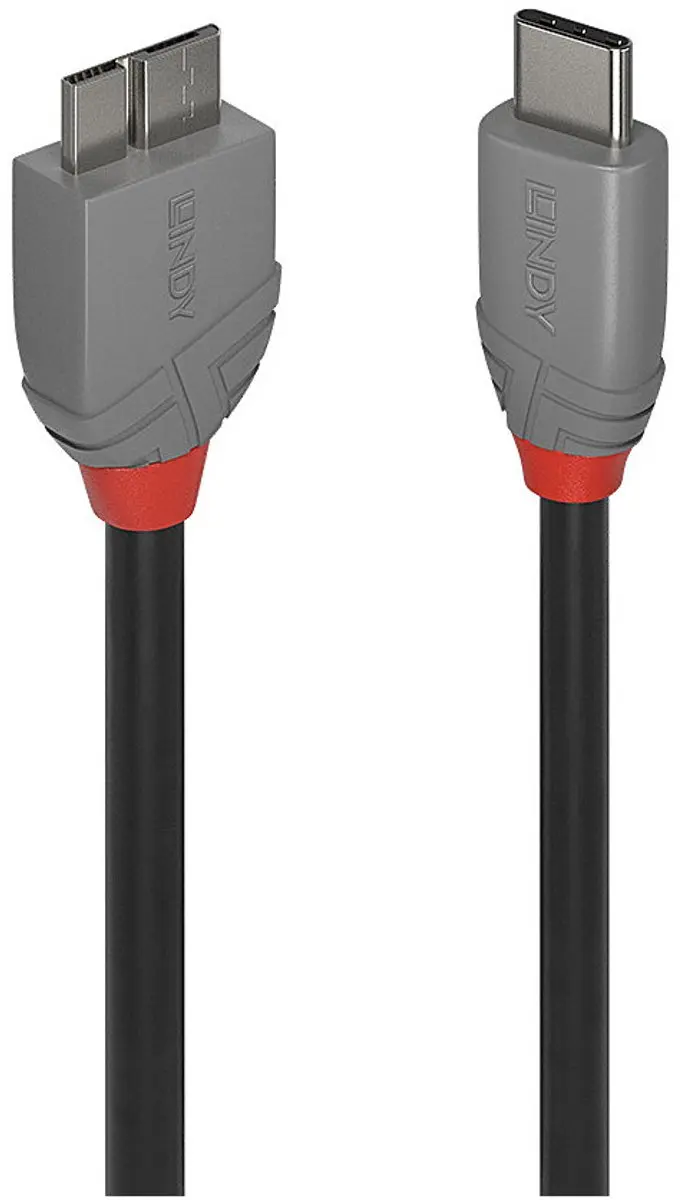 Lindy 36621 USB-kabel USB 3.2 Gen 1 (3.1 Gen 1) 1 m USB C Micro-USB B Zwart