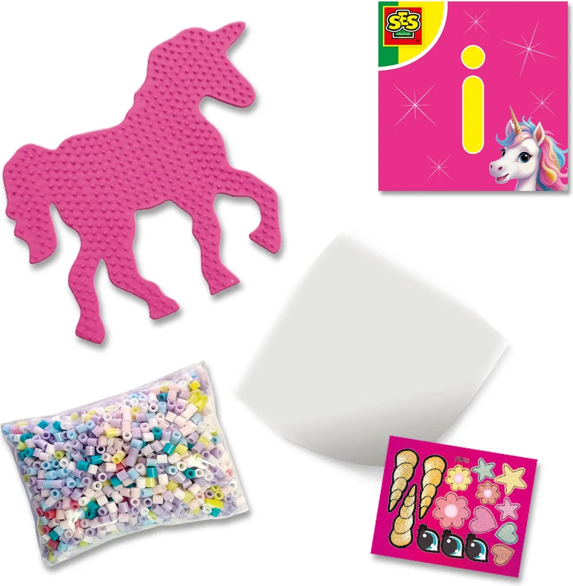 SES Creative Unicorn Strijkkralen - 1800 Stuks - 8 Kleuren - Meerkleurig