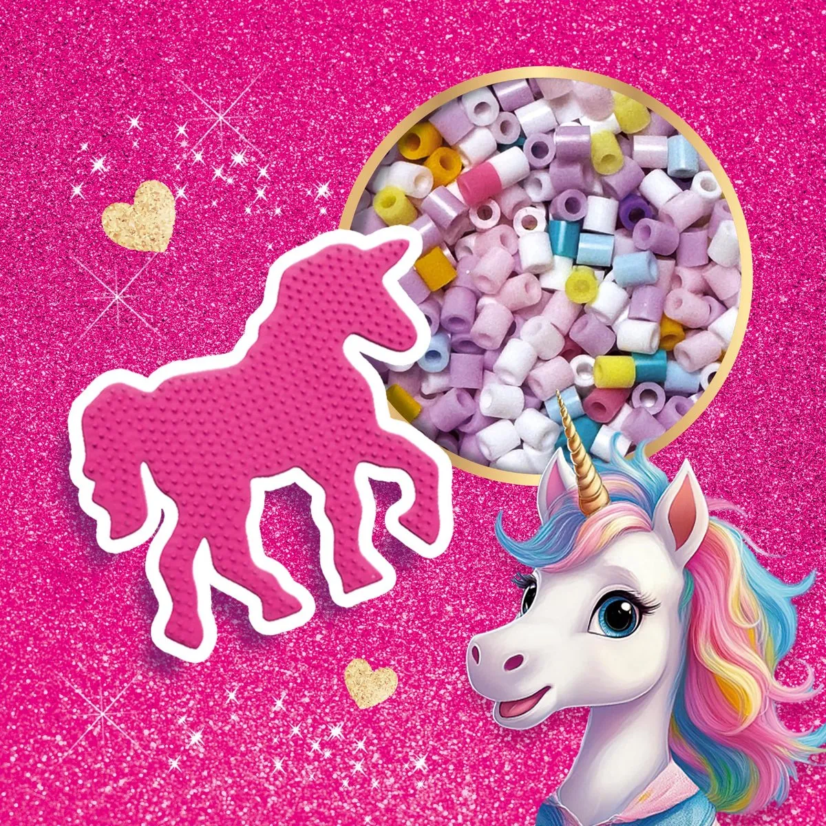 SES Creative Unicorn Strijkkralen - 1800 Stuks - 8 Kleuren - Meerkleurig