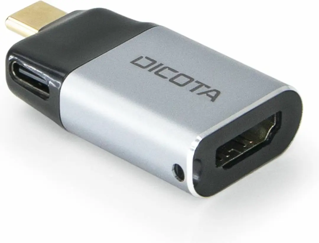 Dicota D32047 Mini DisplayPort naar USB-C Adapter - Zwart/Zilver - afbeelding 2 van 3