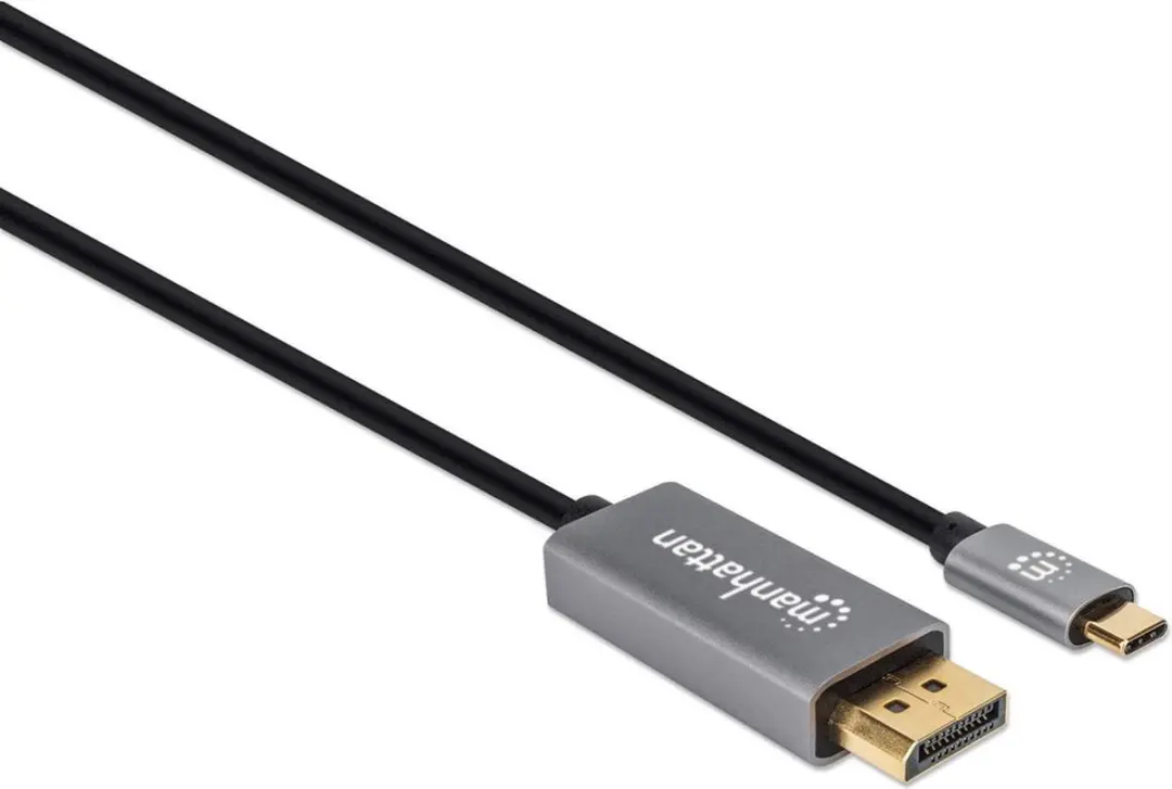 Manhattan MH 8K@60Hz DP Kabel 2.0m - USB-C Male - Zwart