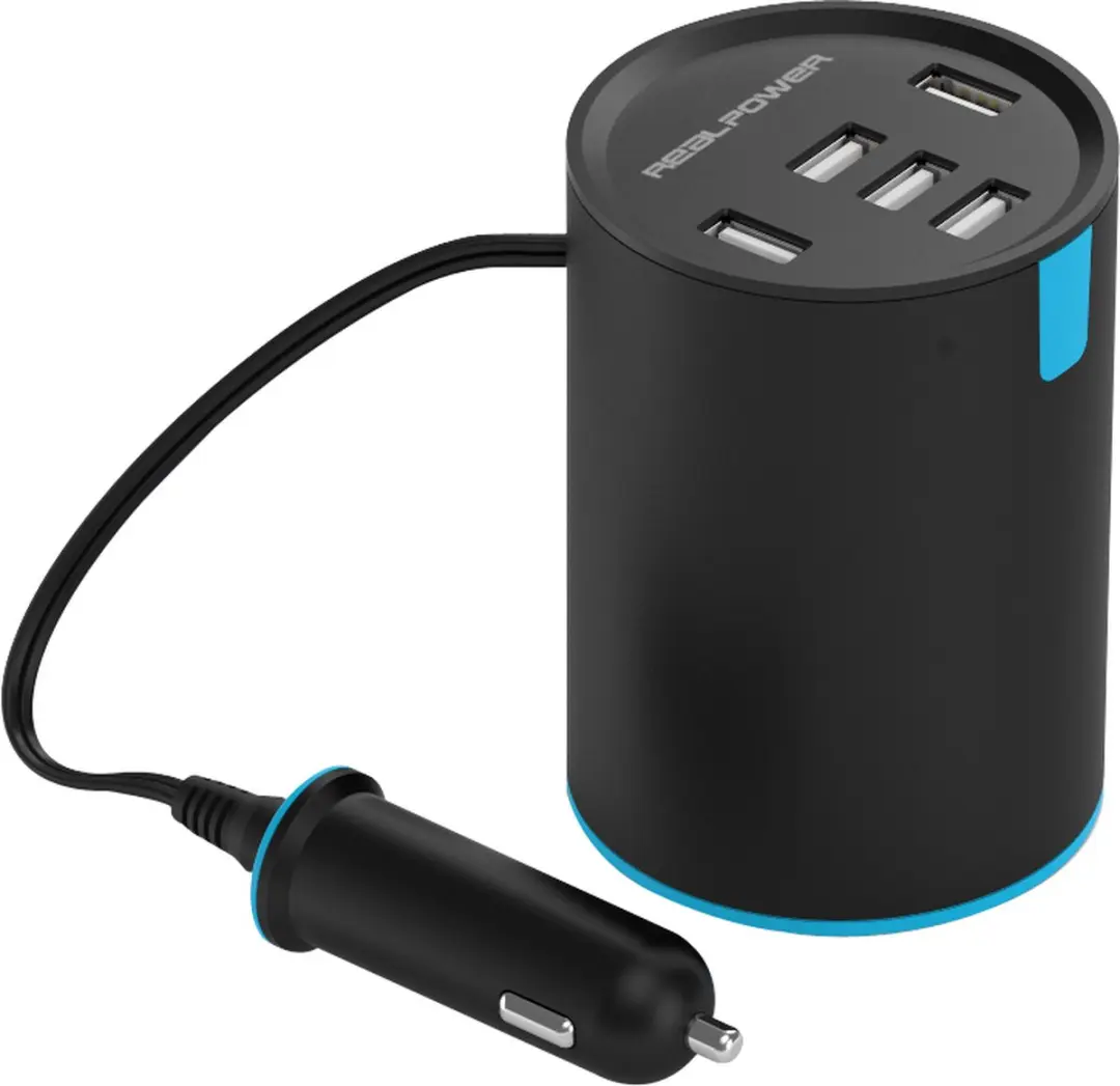 Ultron, RealPower Car Charger Tube 5-Poort USB autolader voor de drinkbeker houd