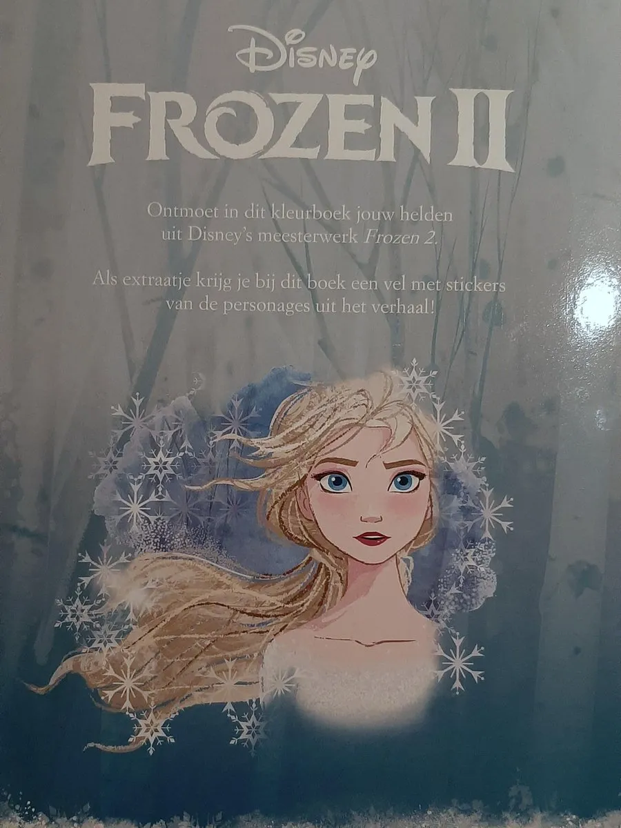 Disney Frozen II Kleurboek Elsa Anna Olaf - 20 Pagina's - Blauw/Wit
