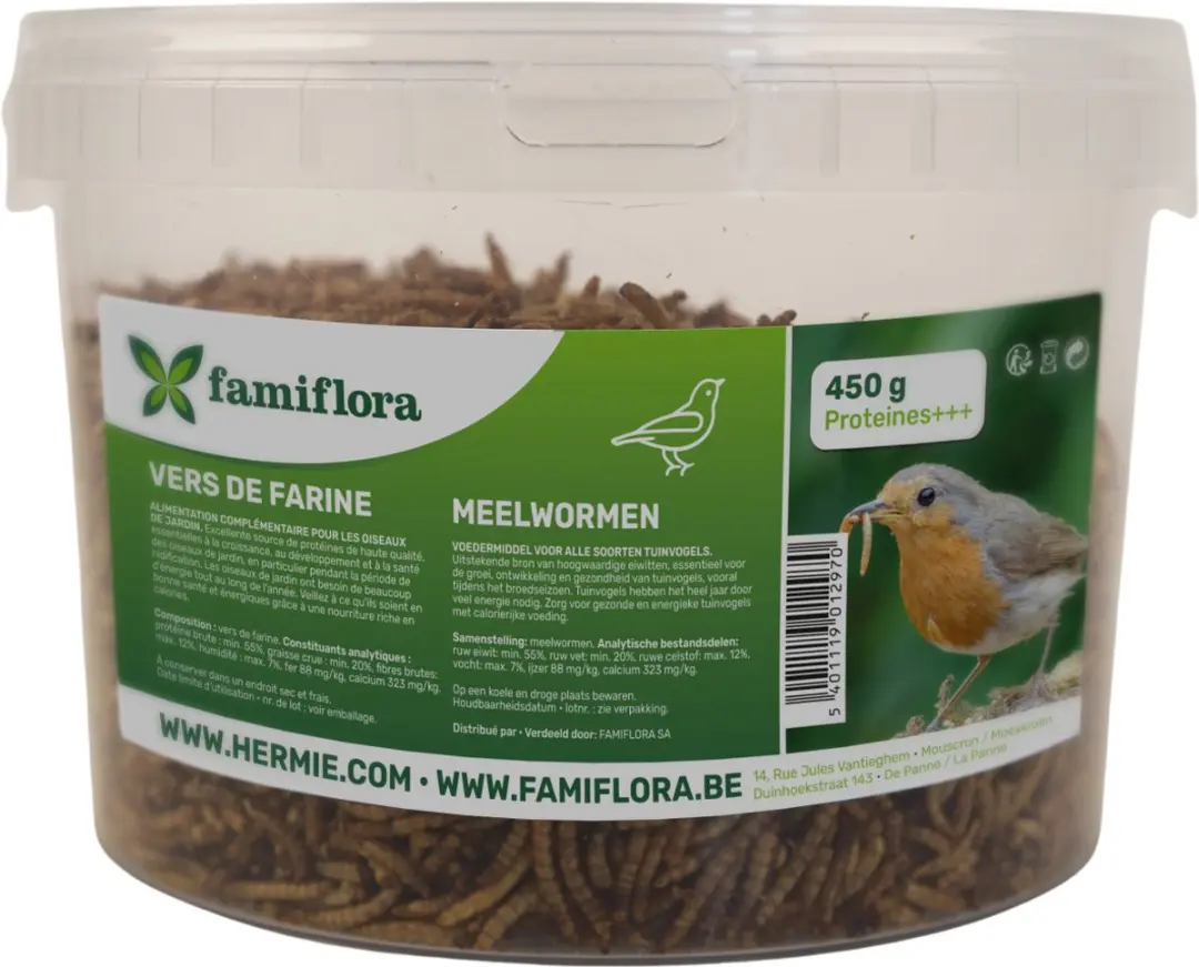 Famiflora Meelwormen 450g - Hersluitbare Emmer