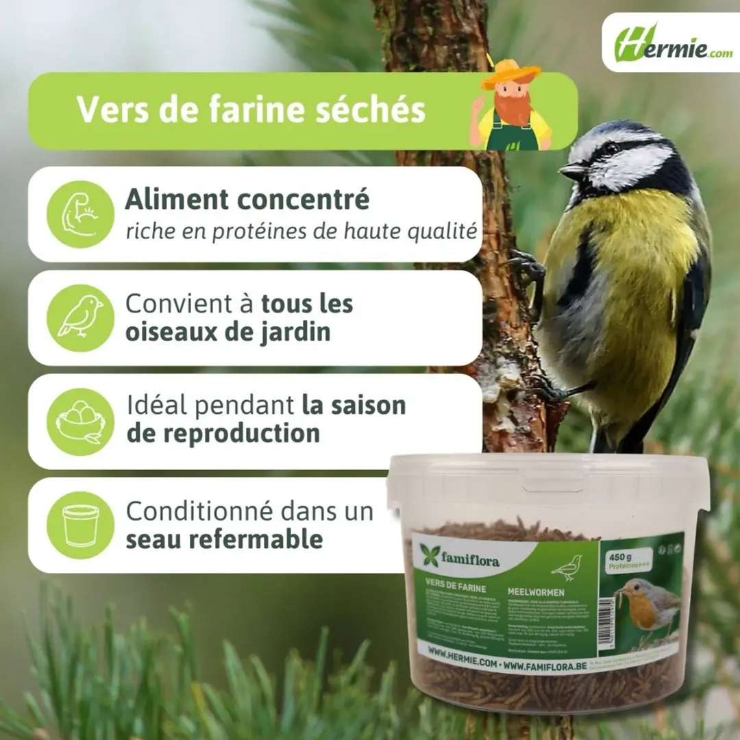 Famiflora Meelwormen 450g - Hersluitbare Emmer - afbeelding 6 van 6