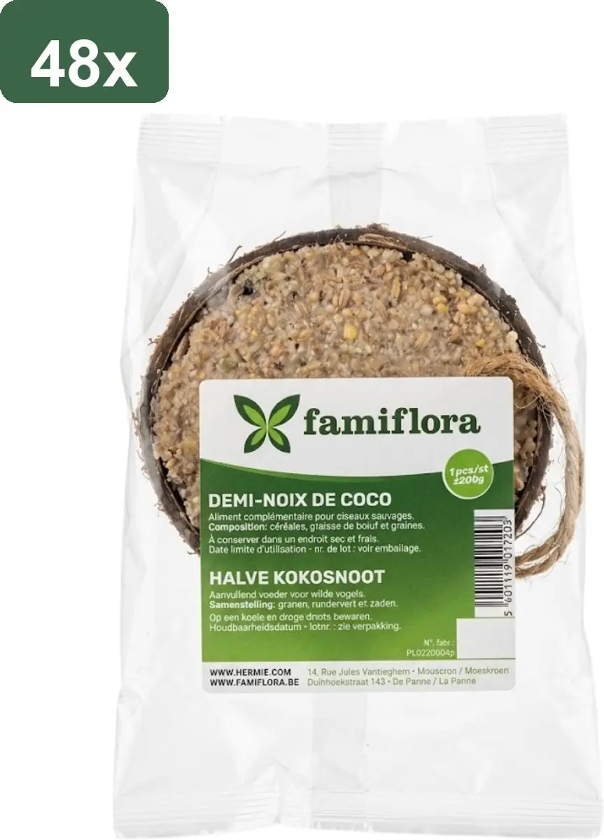 Famiflora Halve Kokosnoot Gevuld