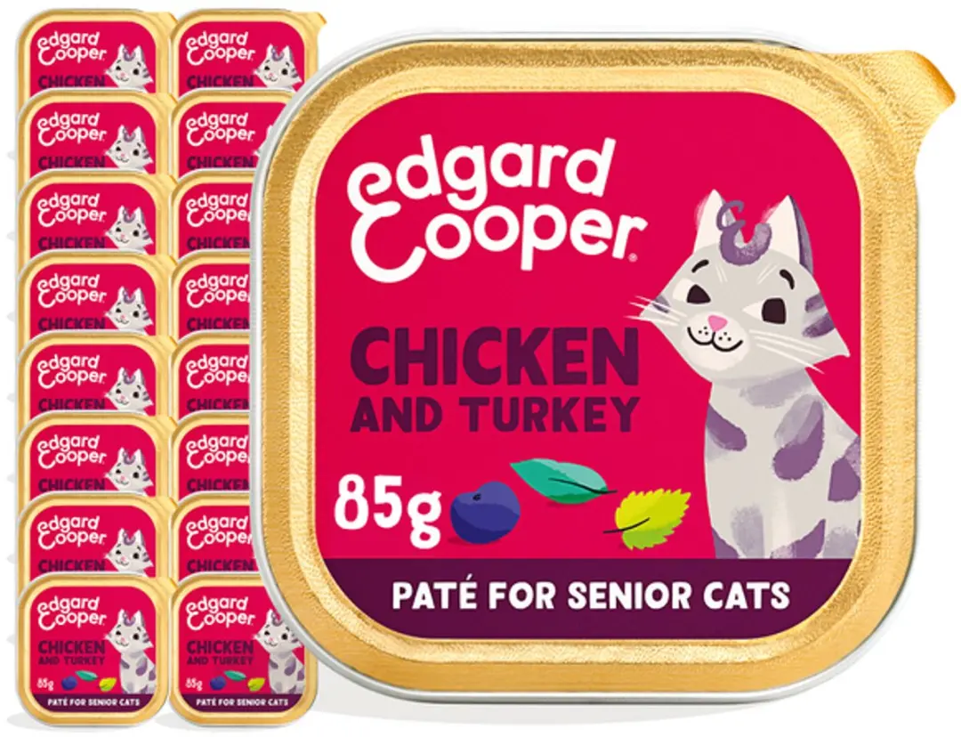 Edgard & Cooper Senior Natvoer Gesteriliseerde Kat 16x85g Kip