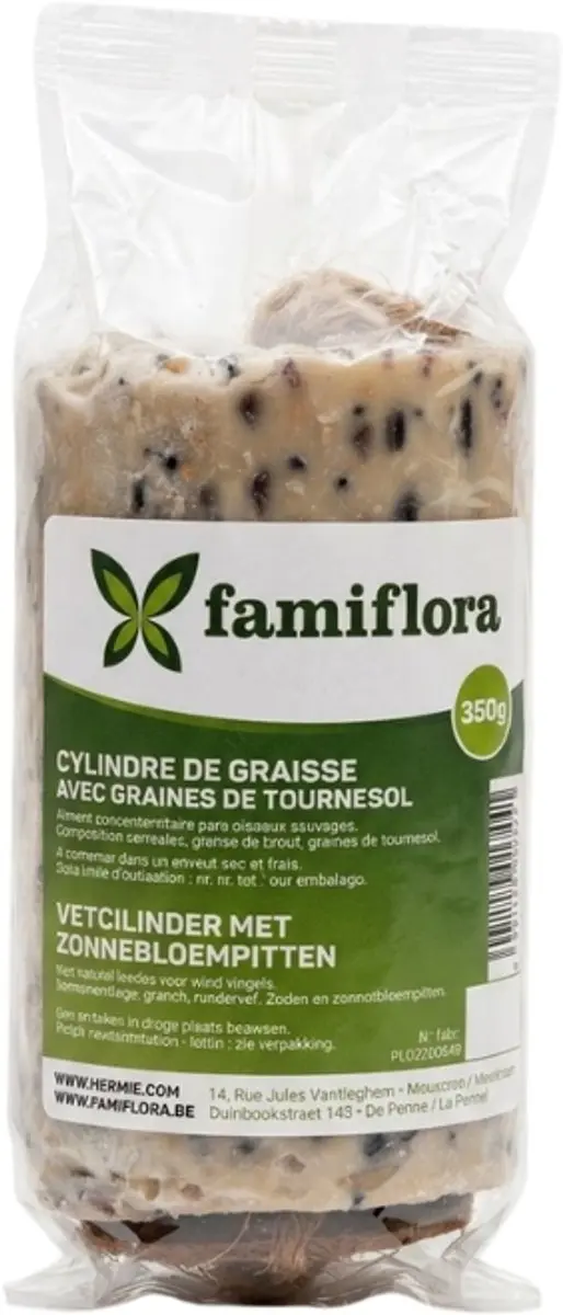 Famiflora Vetcilinder Zonnebloempitten 350g