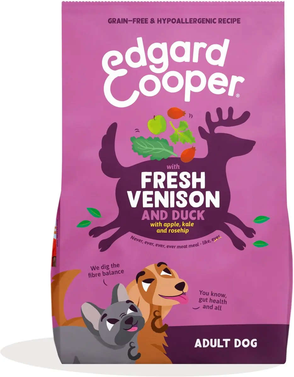 Edgard & Cooper Medium Adult Hondenvoer Hert Eend 1kg