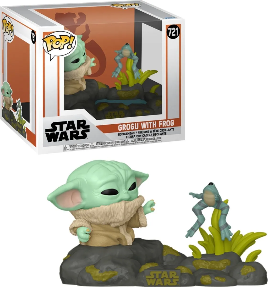 Funko Pop Deluxe Star Wars The Mandalorian Grogu met Kikker #720 - Multi