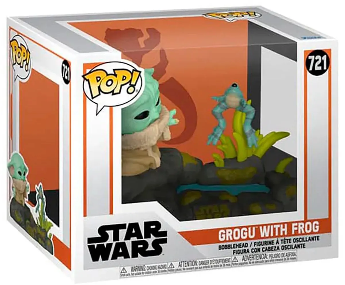 Funko Pop Deluxe Star Wars The Mandalorian Grogu met Kikker #720 - Multi - afbeelding 6 van 6