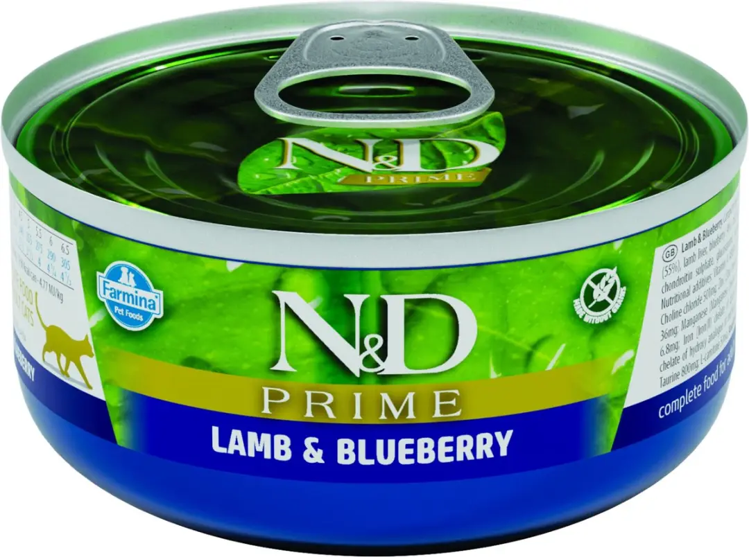 N&D Prime natvoeding voor de kat Lam 70 gr.