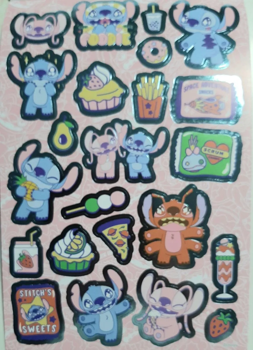 Disney Lilo & Stitch Stickerblok - 6 Vellen - Groen/Paars