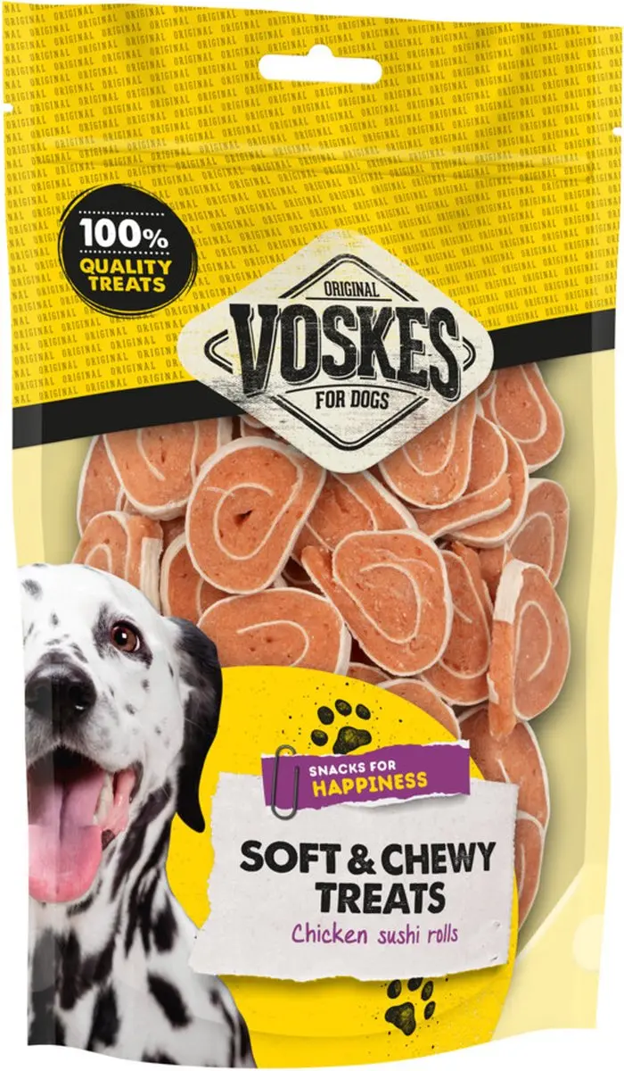Voskes Kip Sushi Rolls Hondensnacks - 6kg Voordeelverpakking