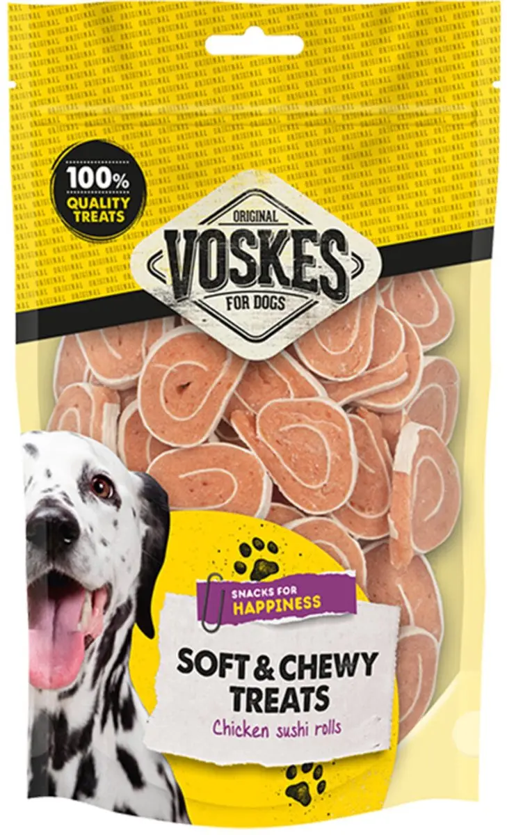 Voskes Kip Sushi Rolls Hondensnacks - 6kg Voordeelverpakking