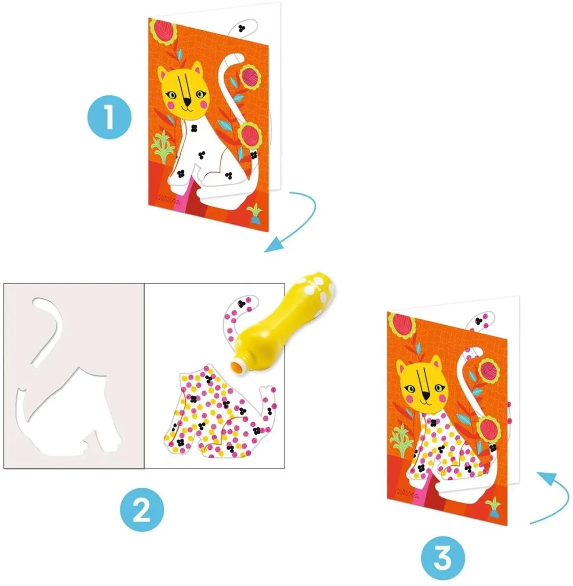 Djeco Creatieve Stippenkunstset - Multicolor