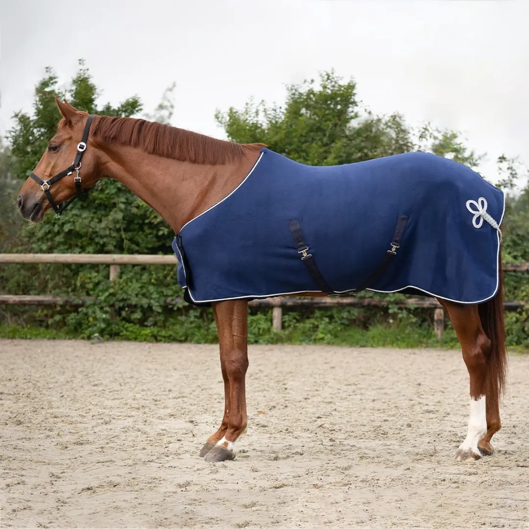 QHP Zweetdeken Ornament Donkerblauw 205