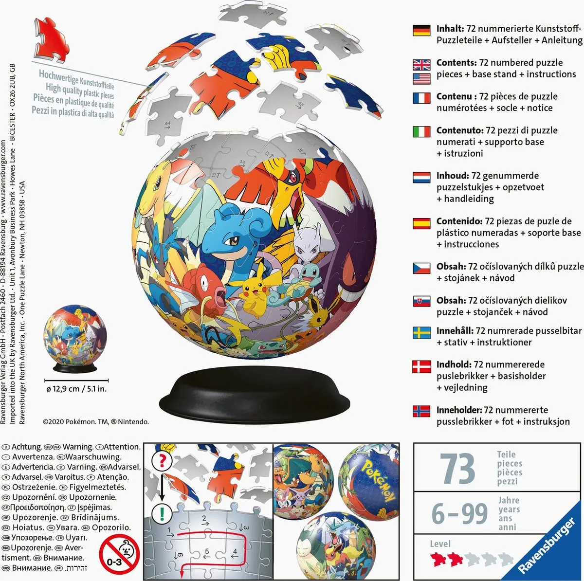 Ravensburger Pokémon 3D-puzzel 72 Stuks - Multicolor - afbeelding 6 van 6