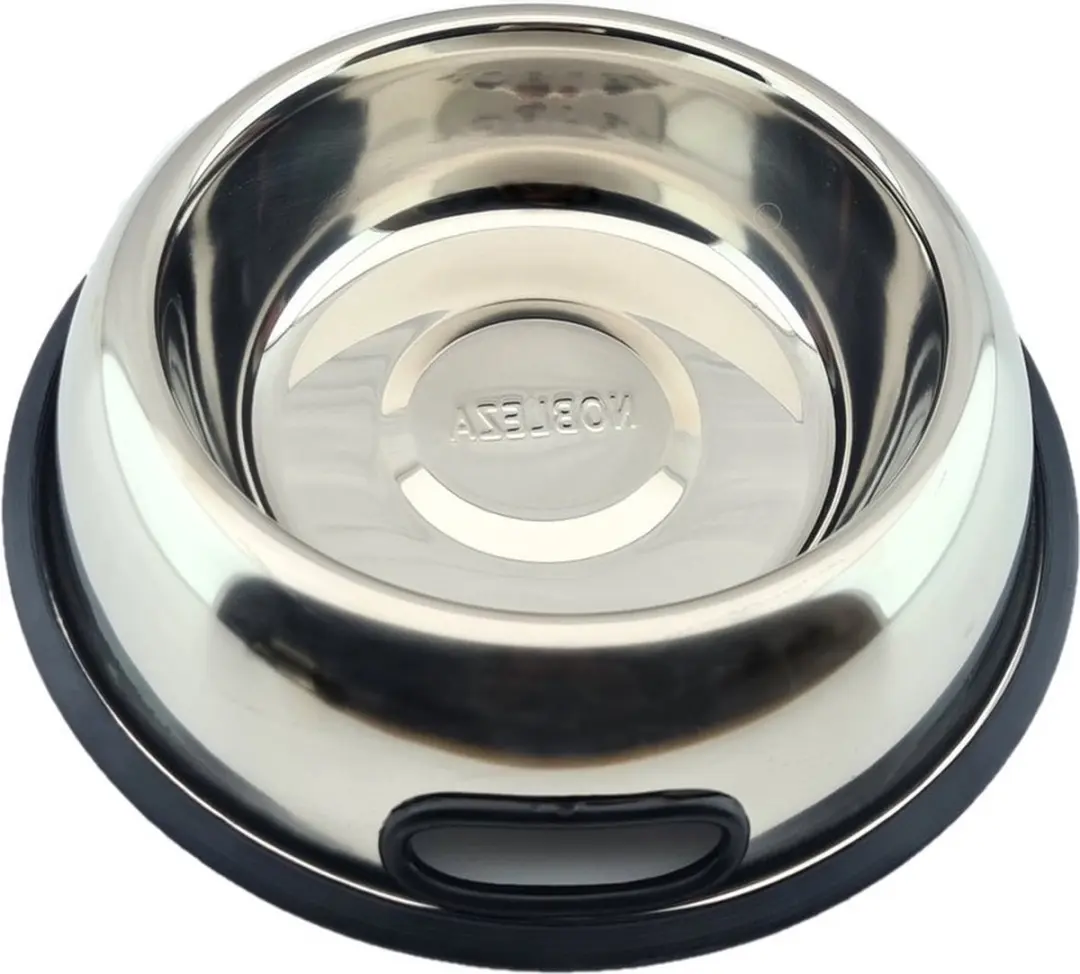 Nobleza Hondenvoerbak RVS - 1500ml Ø28,5cm - Zilver/Zwart