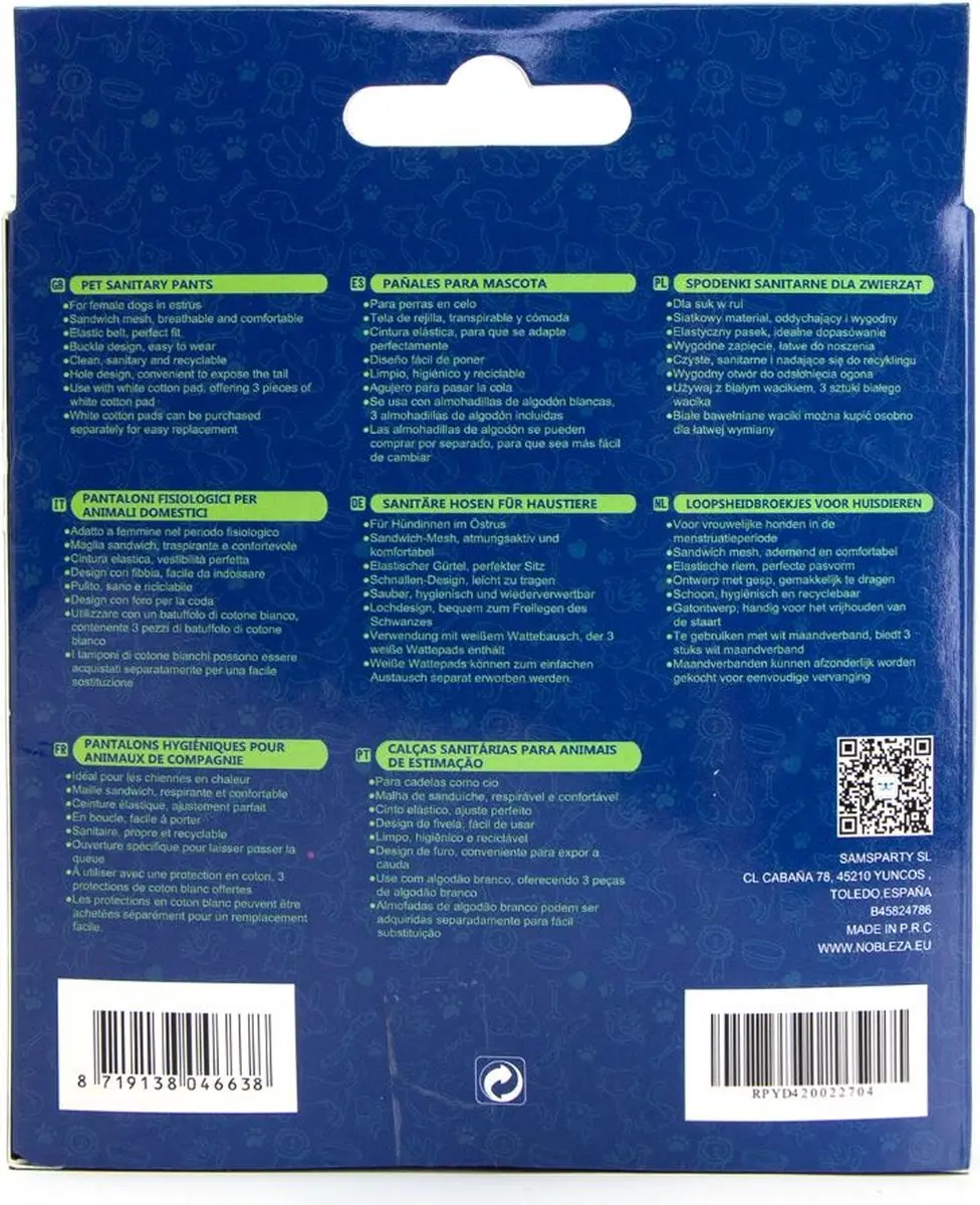 Nobleza Hondenbroekje Loopsheid/Incontinentie XL - afbeelding 6 van 6