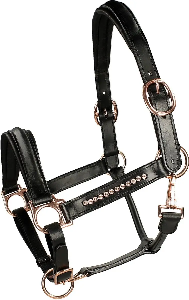 Horsegear Halster Cob - Rose Gold/Zwart - afbeelding 6 van 6