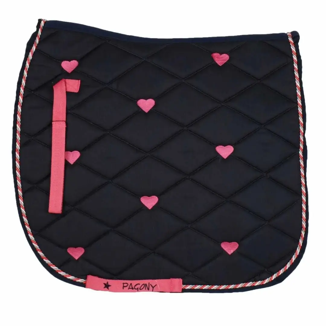 Pagony Zadeldek Hearts Full - Donkerblauw