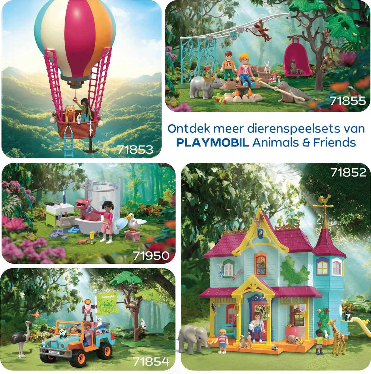 Playmobil Animals & Friends Olifant Dierenverzorger 72068 - 4 Dieren - afbeelding 6 van 6