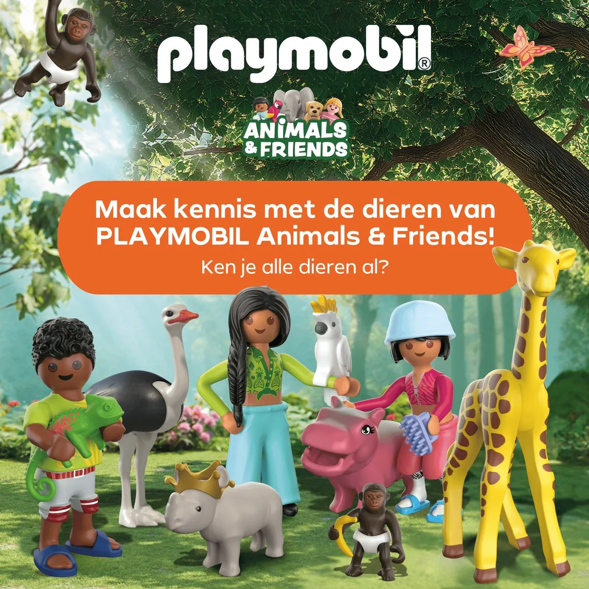 Playmobil Animals & Friends Olifant Dierenverzorger 72068 - 4 Dieren