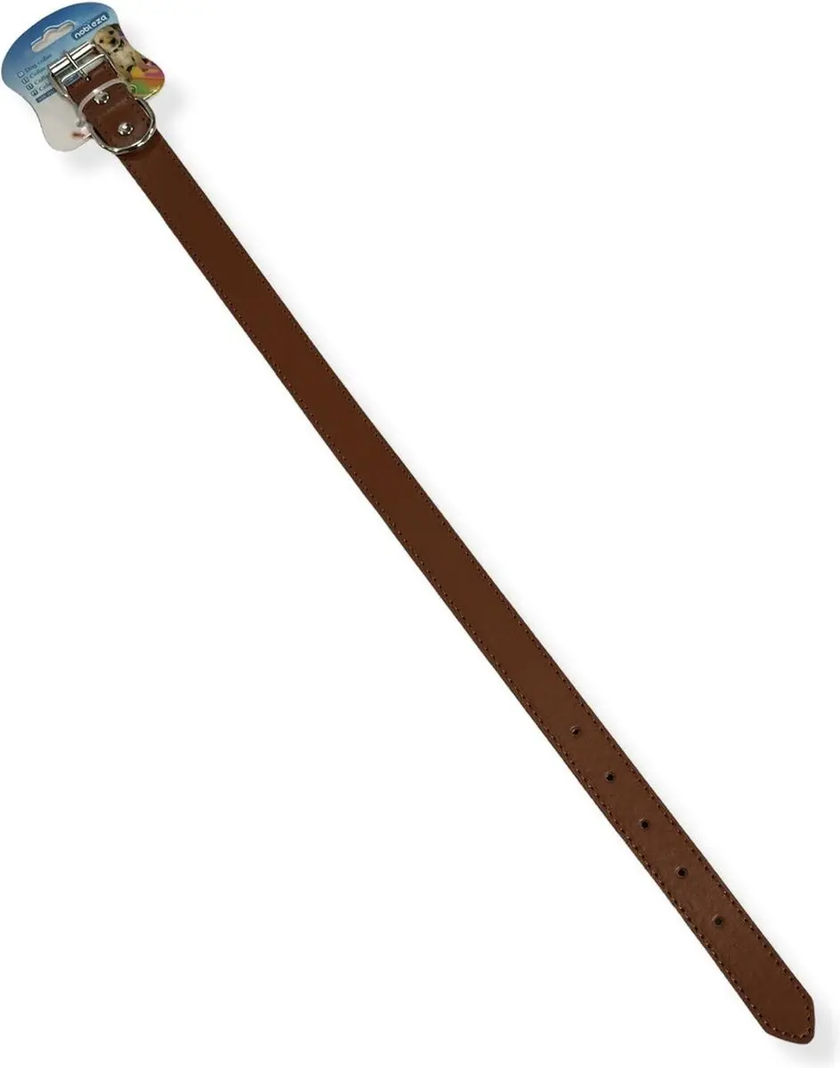 Nobleza Hondenhalsband Bruin - Maat S 25-32cm
