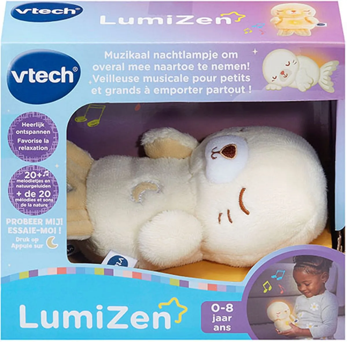 VTech LumiZen Knuffel Zeehond Nachtlampje - Beige