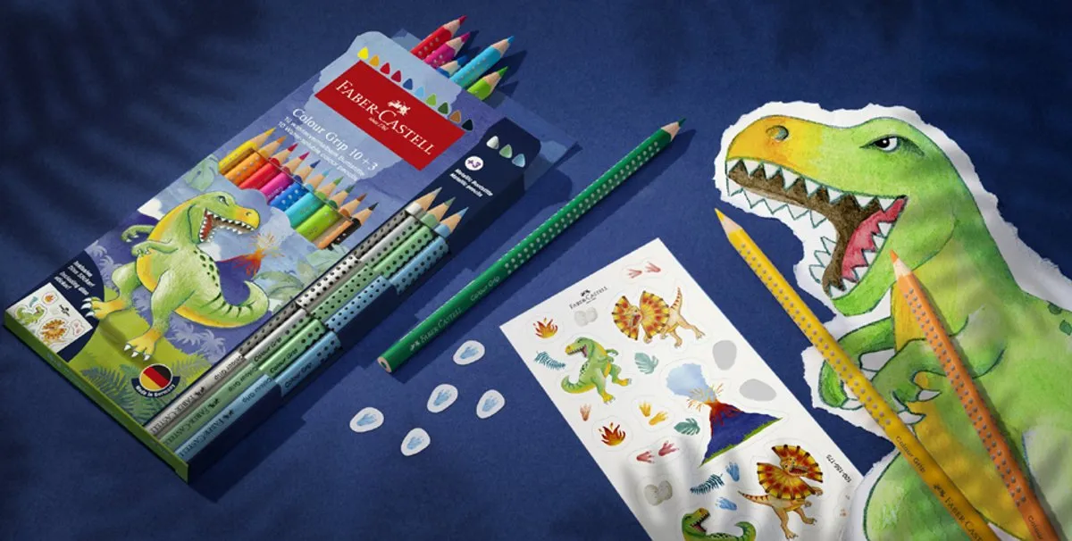Faber-Castell Grip Dino Potloden - 24 Stuks - Assorti