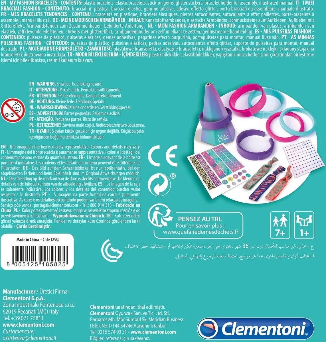 Clementoni Armbanden Maken Crazy Chic - 8 Stuks Multicolor - afbeelding 5 van 6