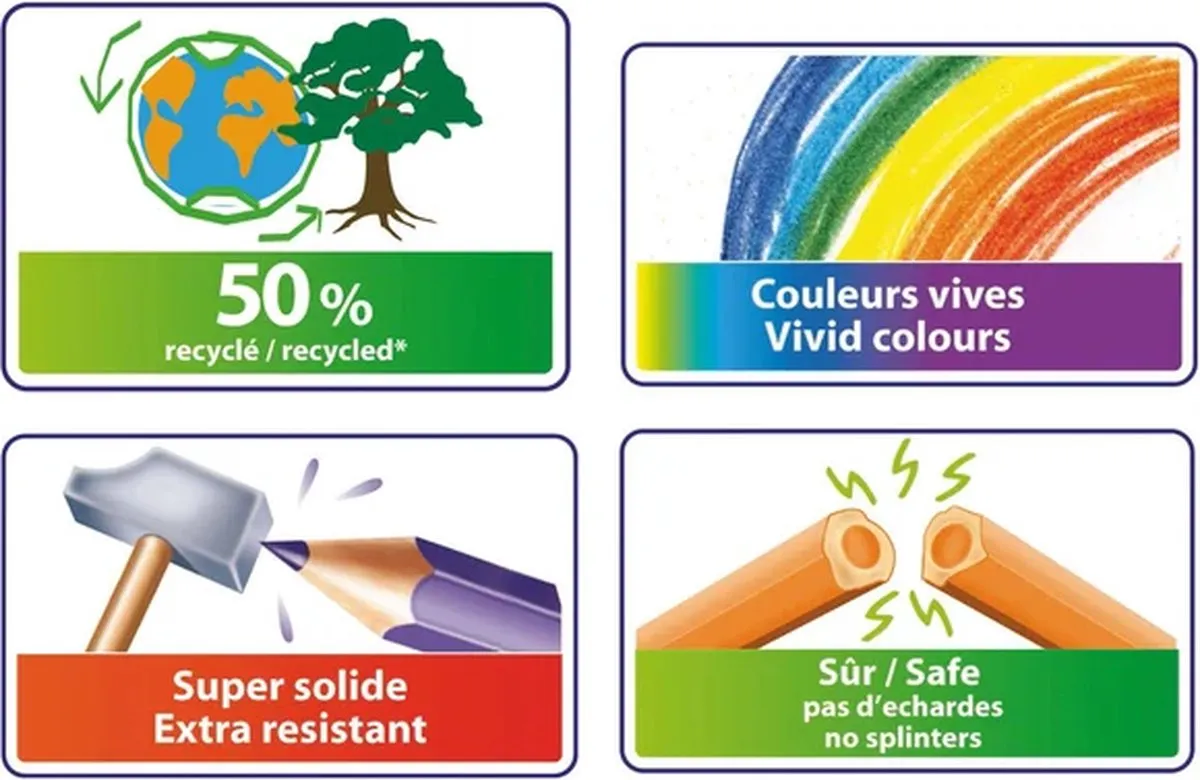 Bic Kids Evolution ECOlutions Kleurpotloden 12 Stuks - Multicolor - afbeelding 6 van 6