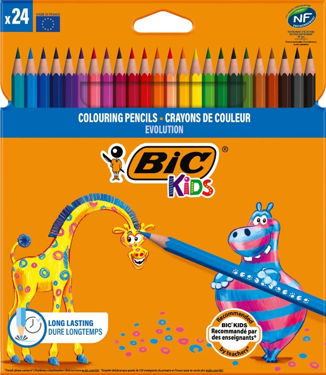 Bic Kids Evolution ECOlutions Kleurpotloden 12 Stuks - Multicolor