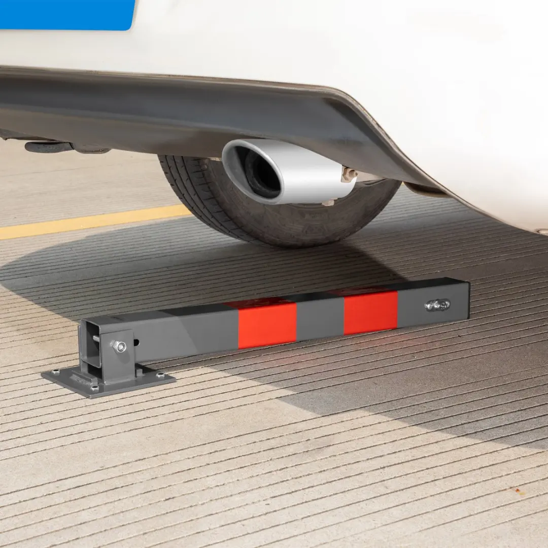 Deuba Parkeerpaal Set 2 Stuks - 65,5x5cm - Grijs/Rood - afbeelding 6 van 6