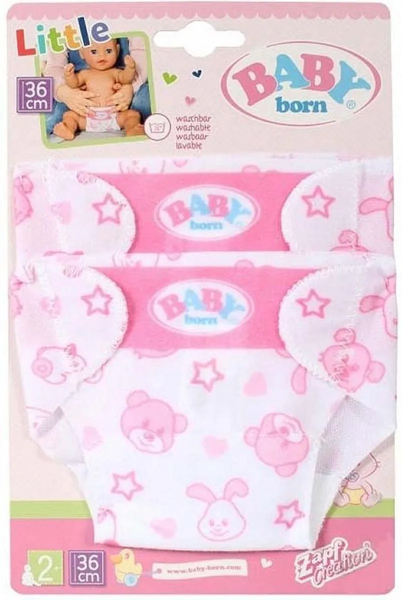 Baby Born Little Luiers 36cm - 2 Stuks - Wit
