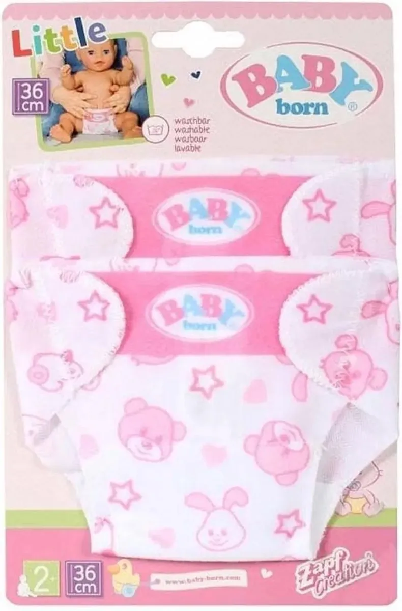 Baby Born Little Luiers 36cm - 2 Stuks - Wit