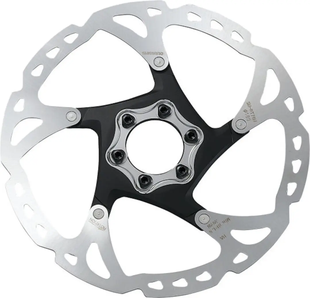Shimano SM-RT76 Remschijf 203mm - 6-bouts - Zwart/Zilver - afbeelding 4 van 5