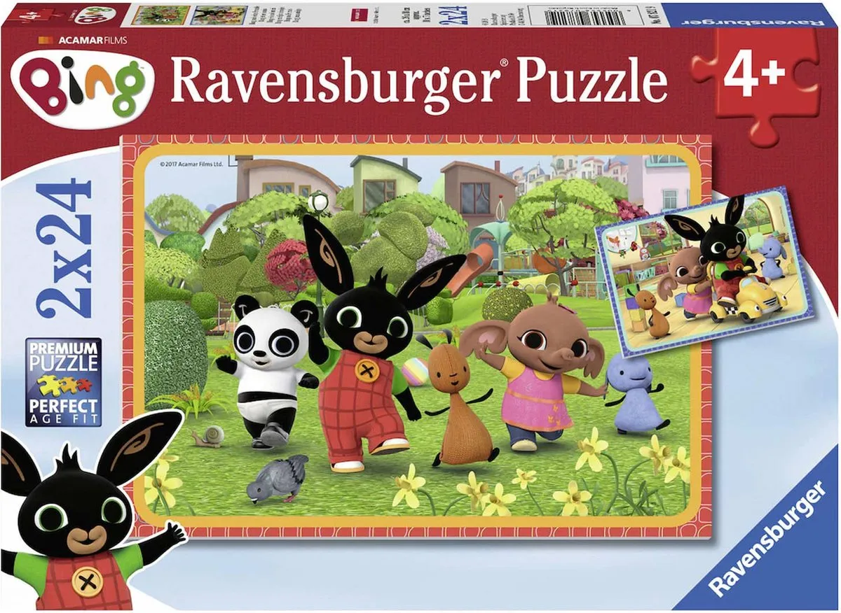 Ravensburger Bing Bunny Puzzel - 24 Stuks - 2 Puzzels